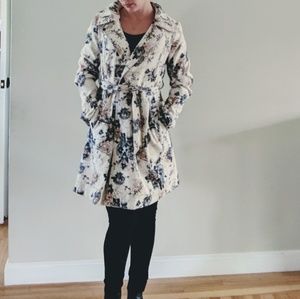 Floral Trench Coat